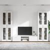 vidaXL TV Cabinet Set with Drawer FLORIN White Engineered Wood