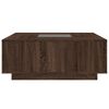 vidaXL Coffee Table with Infinity LED Brown Oak 100x100x40 cm