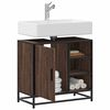 vidaXL Bathroom Sink Cabinet Brown Oak 65x33x60 cm Engineered Wood