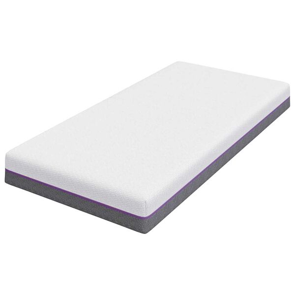 vidaXL Mattress White and Grey 90 x 190 cm Memory Foam