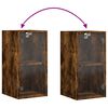 vidaXL Wall Cabinet with Glass Doors Smoked Oak 35x37x68.5 cm