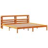 vidaXL Bed Frame with Headboard without Mattress Wax Brown 200x200 cm