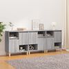 vidaXL Sideboards 3 pcs Grey Sonoma 60x35x70 cm Engineered Wood