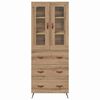 vidaXL Highboard Cabinet with Shelf 2 pcs Artisan Oak Engineered Wood
