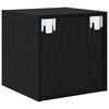 vidaXL Wall Cabinet 2 pcs Black Oak 37 x 37 x 37 cm Engineered Wood