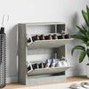 vidaXL Shoe Cabinet Concrete Grey 63x24x81 cm Engineered Wood