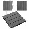 vidaXL Decking Tile 3D Design 11 pcs Grey 30 x 30 cm WPC