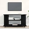 vidaXL TV Cabinet with Castors Black Oak 80x40x45 cm Engineered Wood