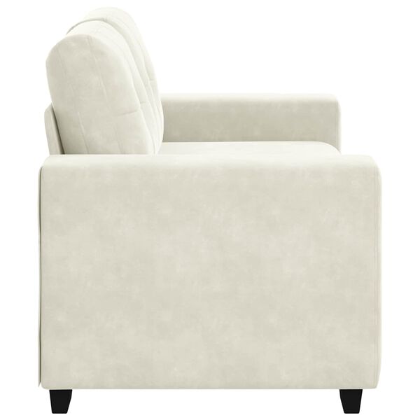 vidaXL Sofa Cream 160 x 80 x 82 cm Poly velvet