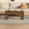 vidaXL Coffee Table Smoked Oak 102x55x45 cm Engineered Wood