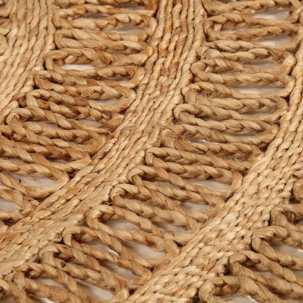 vidaXL Area Rug Hand-braided Jute 120 cm Round