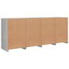 vidaXL Sideboard with LED Lights Grey Sonoma 164x37x67 cm