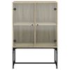 vidaXL Side Cabinet with Glass Doors Sonoma Oak 69x37x100 cm