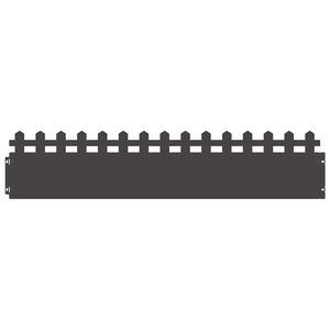vidaXL Lawn Edgings 10 pcs 103 x 0.05 x 22 cm Steel Black
