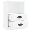 vidaXL Bedside Cabinet High Gloss White 43x36x60 cm