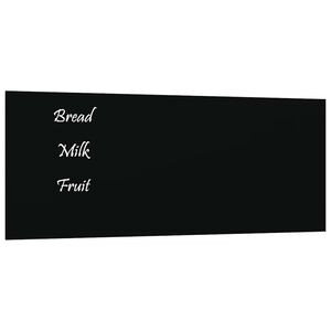vidaXL Wall-mounted Magnetic Board Black 50x20 cm Tempered Glass