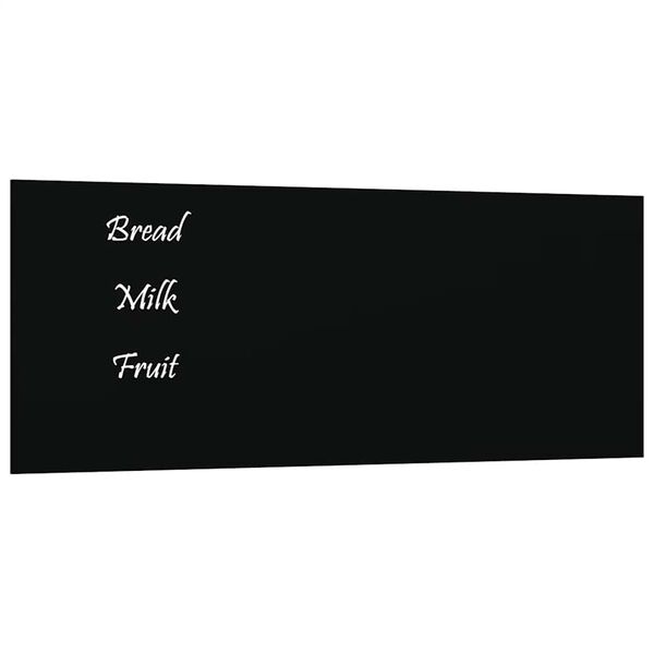 vidaXL Wall-mounted Magnetic Board Black 50x20 cm Tempered Glass
