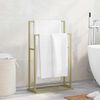 vidaXL Freestanding Towel Rack Gold 48x24x78.5 cm Iron
