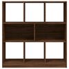 vidaXL Book Cabinet Brown Oak 97.5x29.5x100 cm Engineered Wood