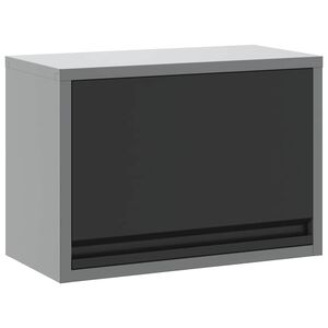 vidaXL Tool Cabinet with Storage Black and Grey 50 x 25 x 35 cm