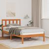 vidaXL Bed Frame with Headboard Wax Brown 80 x 200 cm Solid Pine Wood