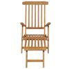 vidaXL Deck Chairs with Footrests 2 pcs Solid Teak Wood