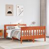 vidaXL Bed Frame without Mattress Wax Brown 140x200 cm Solid Wood Pine