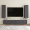vidaXL TV Cabinets 2 pcs Grey 30.5x30x110 cm Engineered Wood