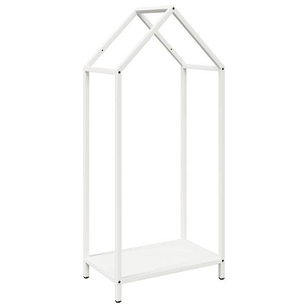 vidaXL Firewood Rack White 40x25x90 cm Cold-rolled steel