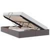 vidaXL Storage Bed with Mattress Grey 140 x 190 cm Faux leather