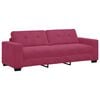 vidaXL Sofa 2 pcs Wine Red 221 x 80 x 80 cm Fabric