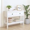 vidaXL Console Table White 100x35x75 cm Solid Wood Pine