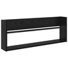 vidaXL Magazine Rack Black Oak 80 x 12 x 30 cm Engineered Wood
