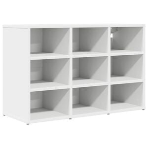 vidaXL Shoe Cabinet with Shelf White 77.5 x 30 x 51 cm Engineered Wood