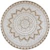 vidaXL Area Rug Braided Jute Printed 90 cm Round
