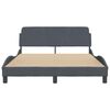 vidaXL Bed Frame "Dover" Dark Grey 135x190 cm Double Velvet