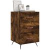 vidaXL Bedside Cabinet Smoked Oak 40x40x66 cm Engineered Wood