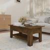 vidaXL Coffee Table Smoked Oak 102x55x42 cm Engineered Wood