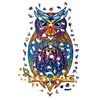 UNIDRAGON 330 Piece Wooden Jigsaw Puzzle Charming Owl King Size 25x43 cm