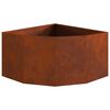 vidaXL Corner Planter Rusty 60 x 60 x 35 cm Weathering steel