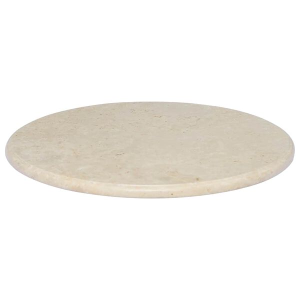 vidaXL Table Top Cream &Oslash;60x2.5 cm Marble