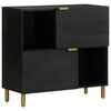 vidaXL Sideboard Black 80x33x75 cm Engineered Wood