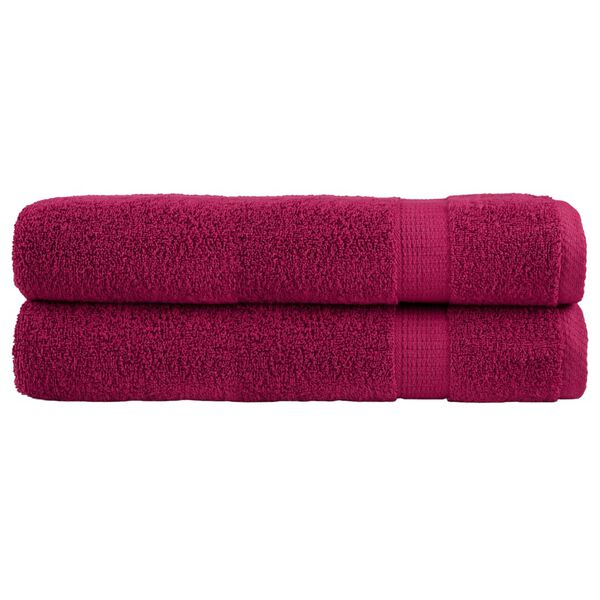vidaXL Premium Sauna Towels SOLUND 2pcs Bordeaux 80x200cm 600gsm