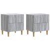 vidaXL Bedside Cabinet with Drawer 2 pcs Grey Sonoma 43 x 34.5 x 48 cm