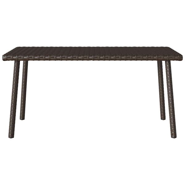 vidaXL Garden Coffee Table Rectangular Brown 80x40x37 cm Poly Rattan