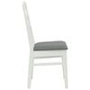 vidaXL Dining Chair 2 pcs White and Grey Solid Wood