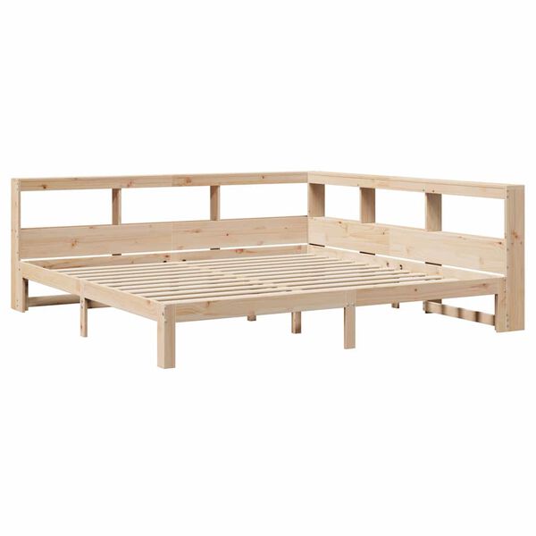 vidaXL Bookcase Bed without Mattress 200x200 cm Solid Wood Pine