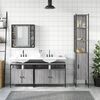 vidaXL 4 Piece Bathroom Cabinet Set Grey Sonoma Engineered Wood