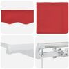 vidaXL Awning Retractable Red 450 x 300 x 165 cm Polyester and Metal
