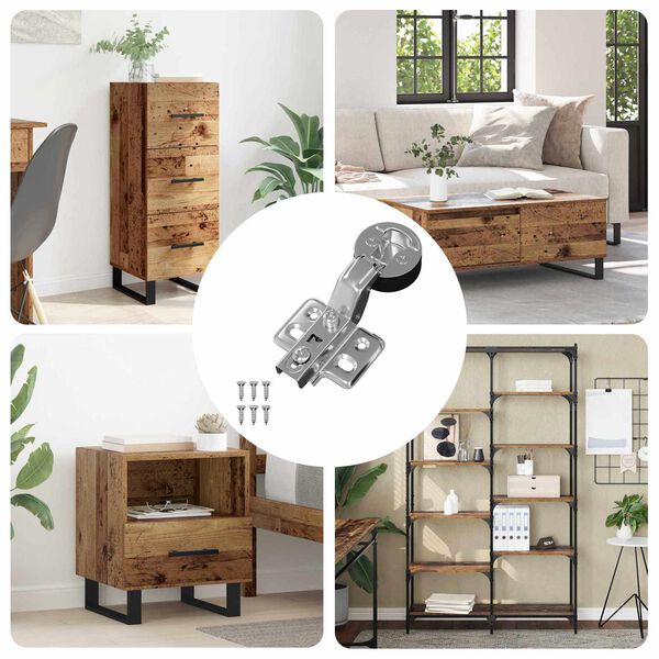 vidaXL Hinge 12 pcs Silver 0 Iron